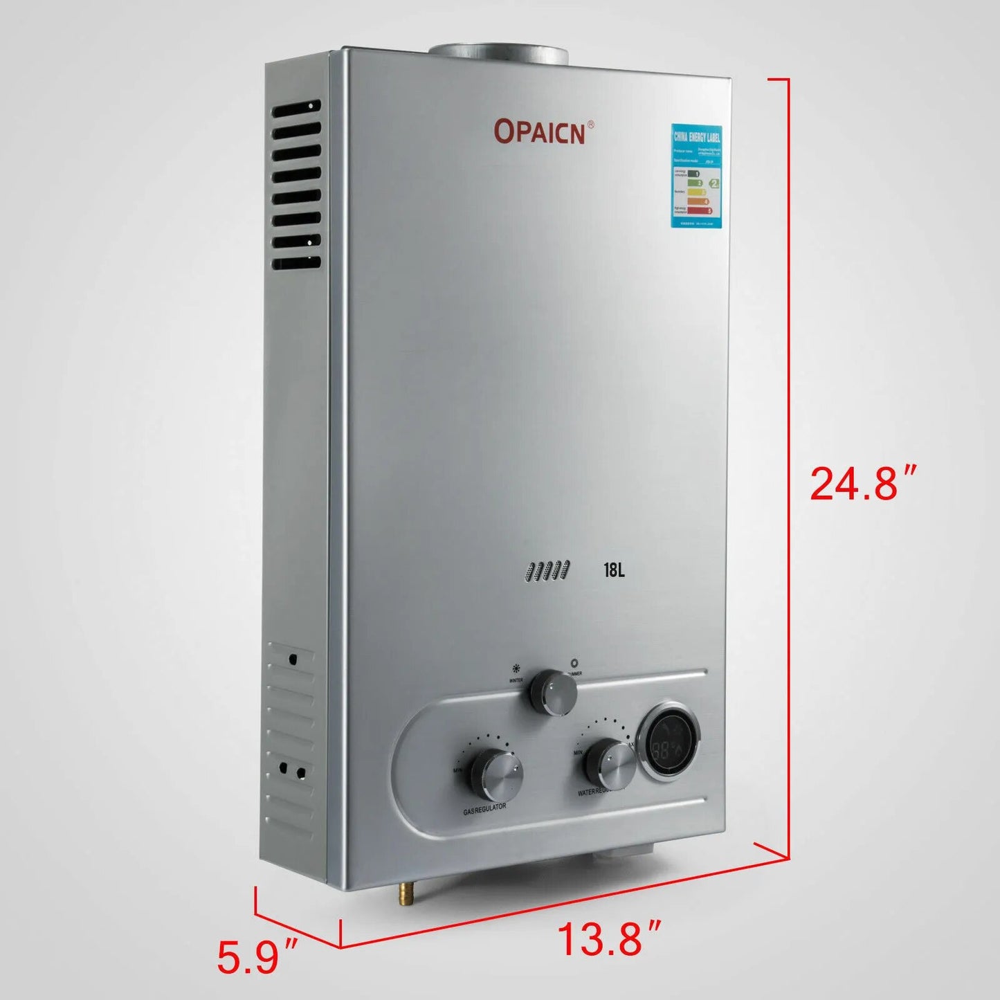 18L Hot Water Heater  Petroleum Gas Stainless Instant Boiler.
