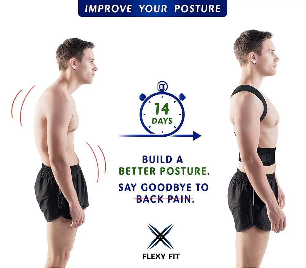Shoulder/ Back Posture Brace.  Support Belt for Men &  Women.