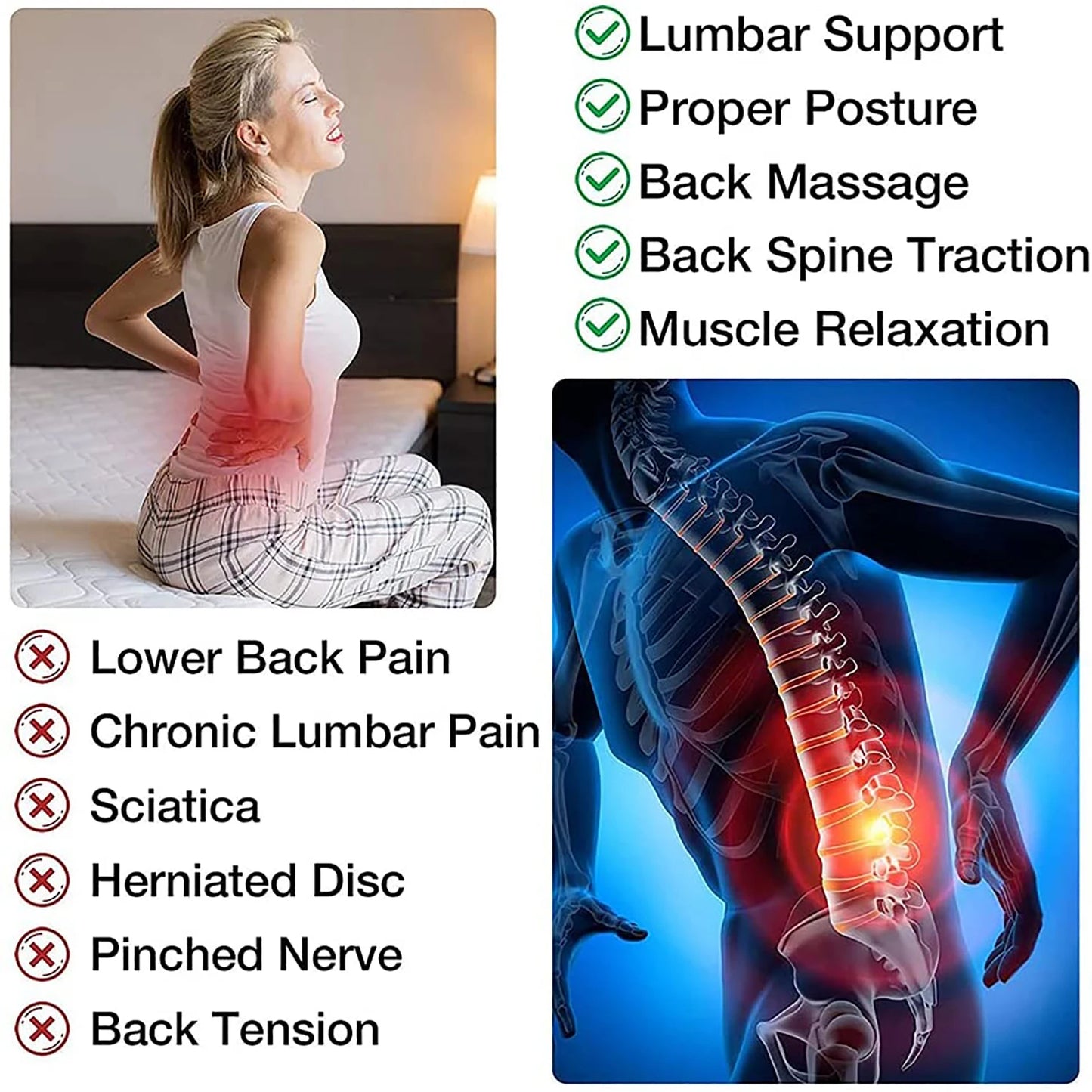 Back Stretcher Magnetotherapy Massage Fitness Tool