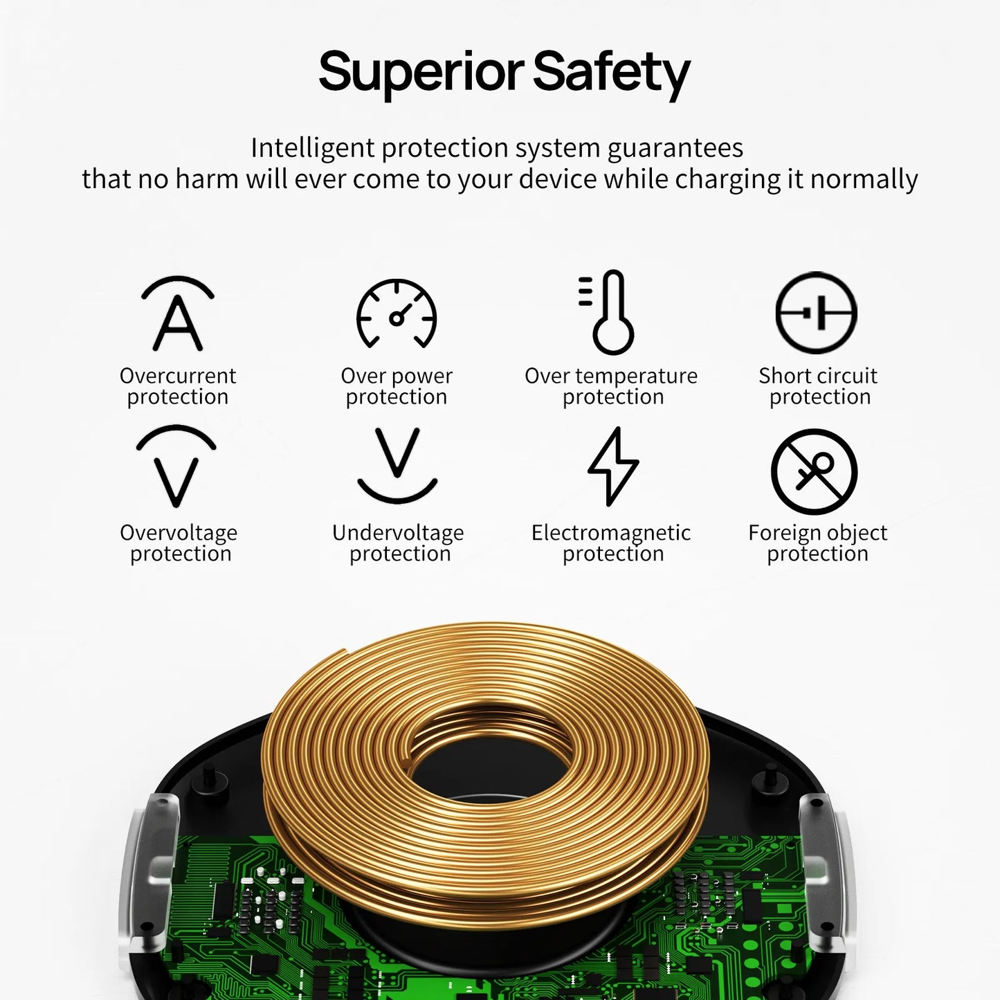 KPON Wireless Charger. Charging Station for iPhone 14/13/12/11/X/8