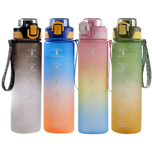 Portable Cold Motivational Drinking Bottle Reusable Cups for Camping Hiking Running