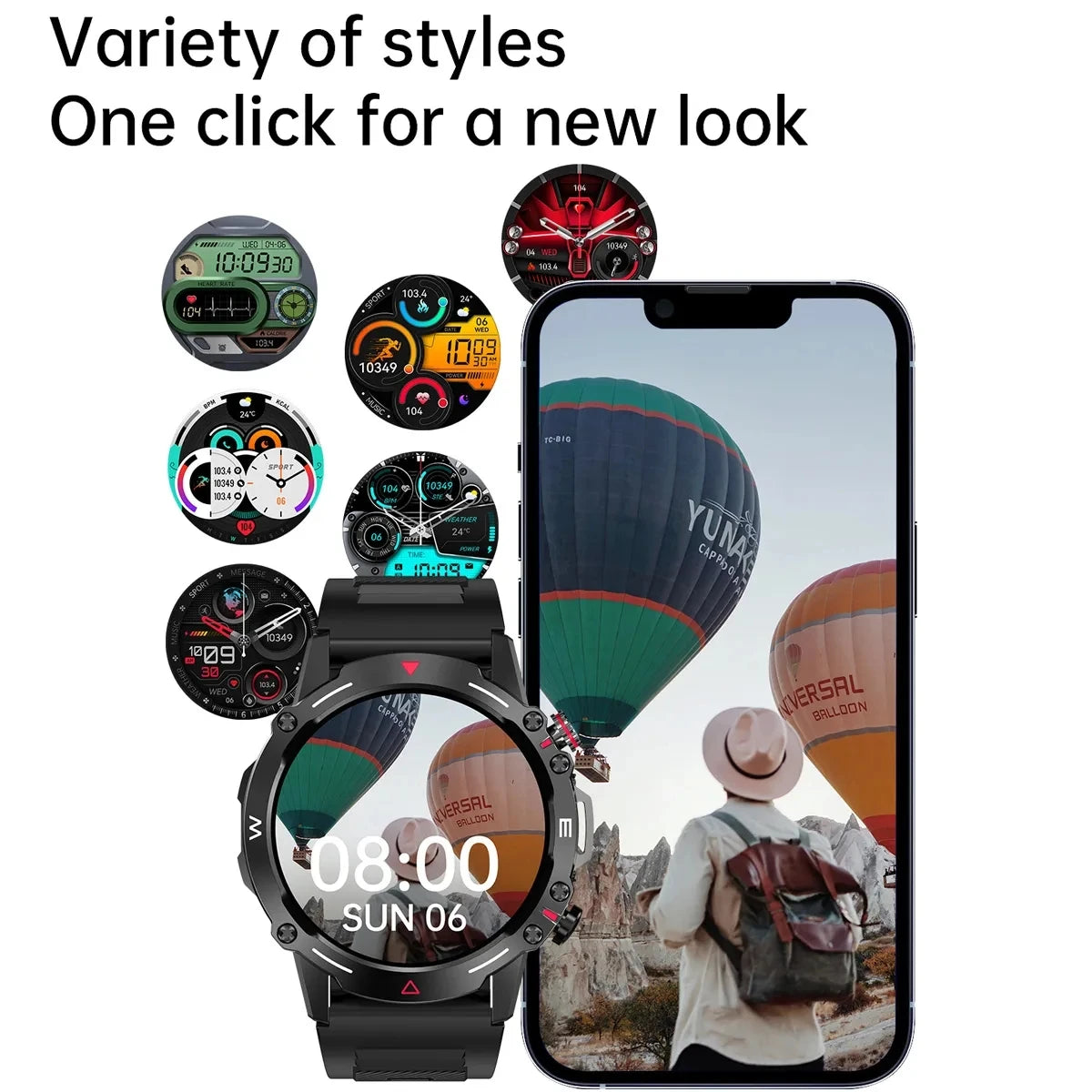 2024 Military Rugged Smart Watch
