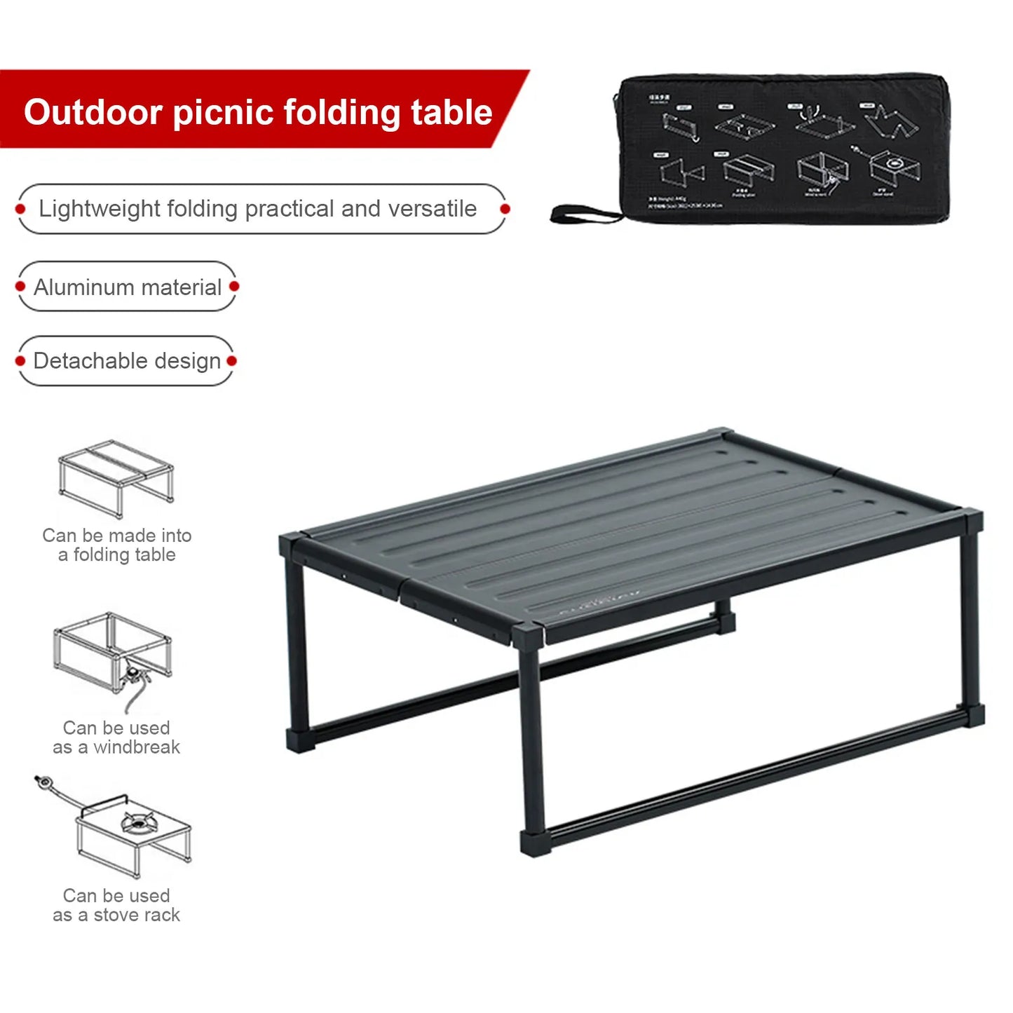 Portable Folding Picnic Camping Table.  Desk Outdoor Furniture.