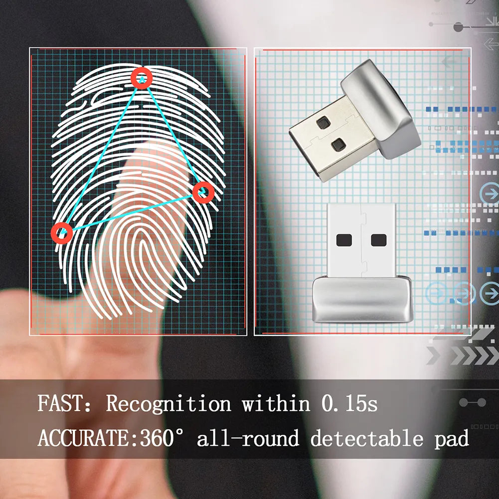 USB Fingerprint Reader for Windows 7 8 10 11. Free Login/Sign-in Unlock Module.