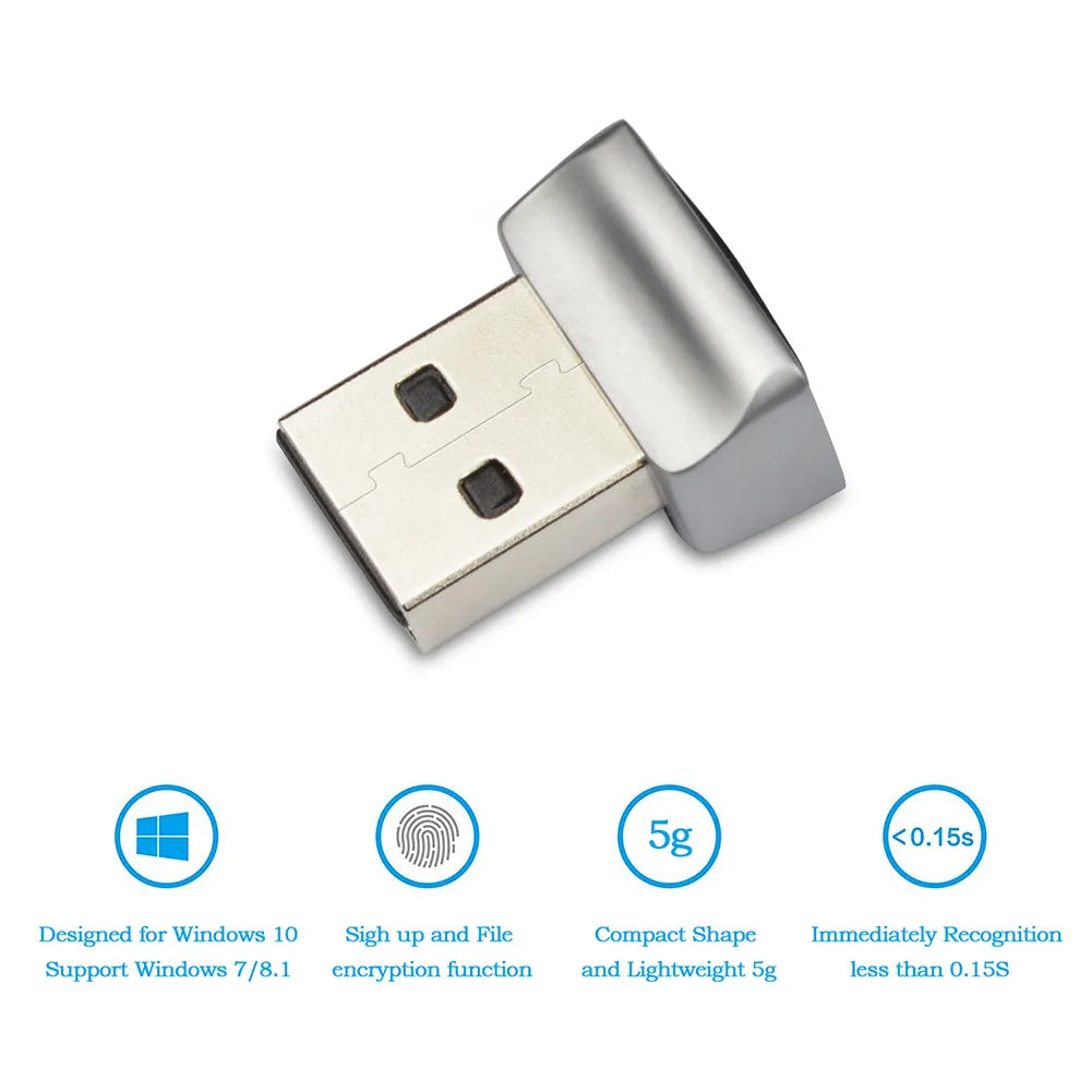 USB Fingerprint Reader for Windows 7 8 10 11. Free Login/Sign-in Unlock Module.