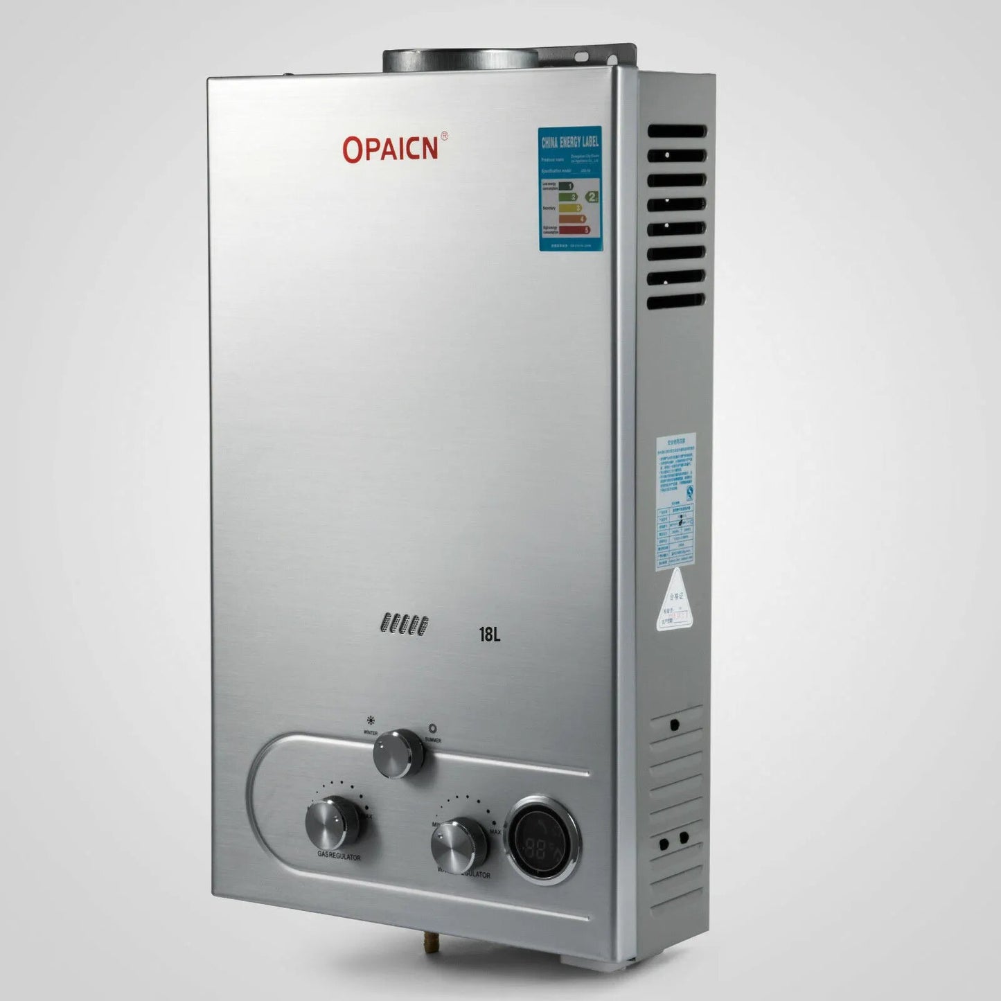 18L Hot Water Heater  Petroleum Gas Stainless Instant Boiler.