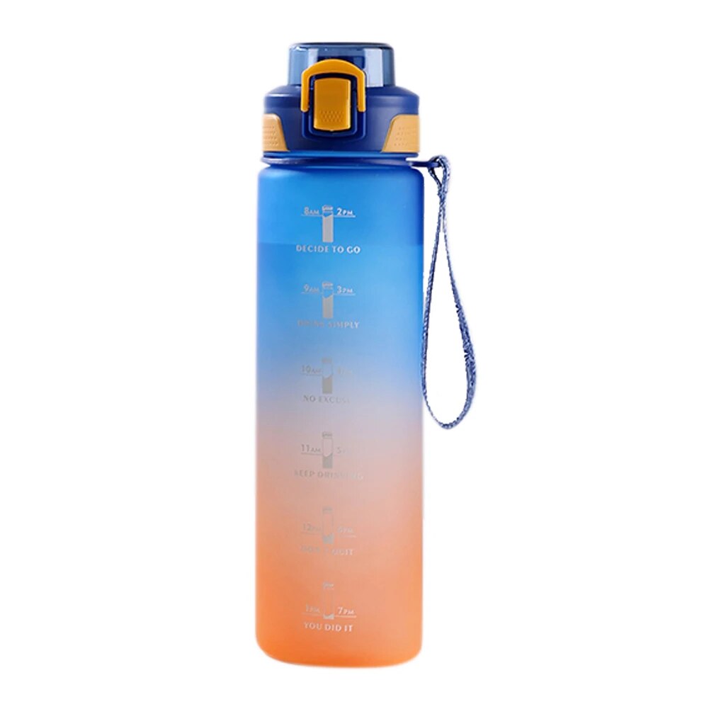 Portable Cold Motivational Drinking Bottle Reusable Cups for Camping Hiking Running