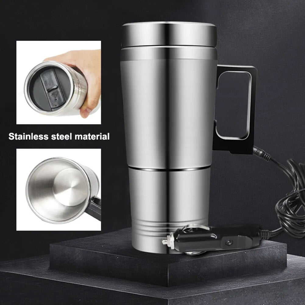 Vehicle Heating Cup 12V Stainless Steel.